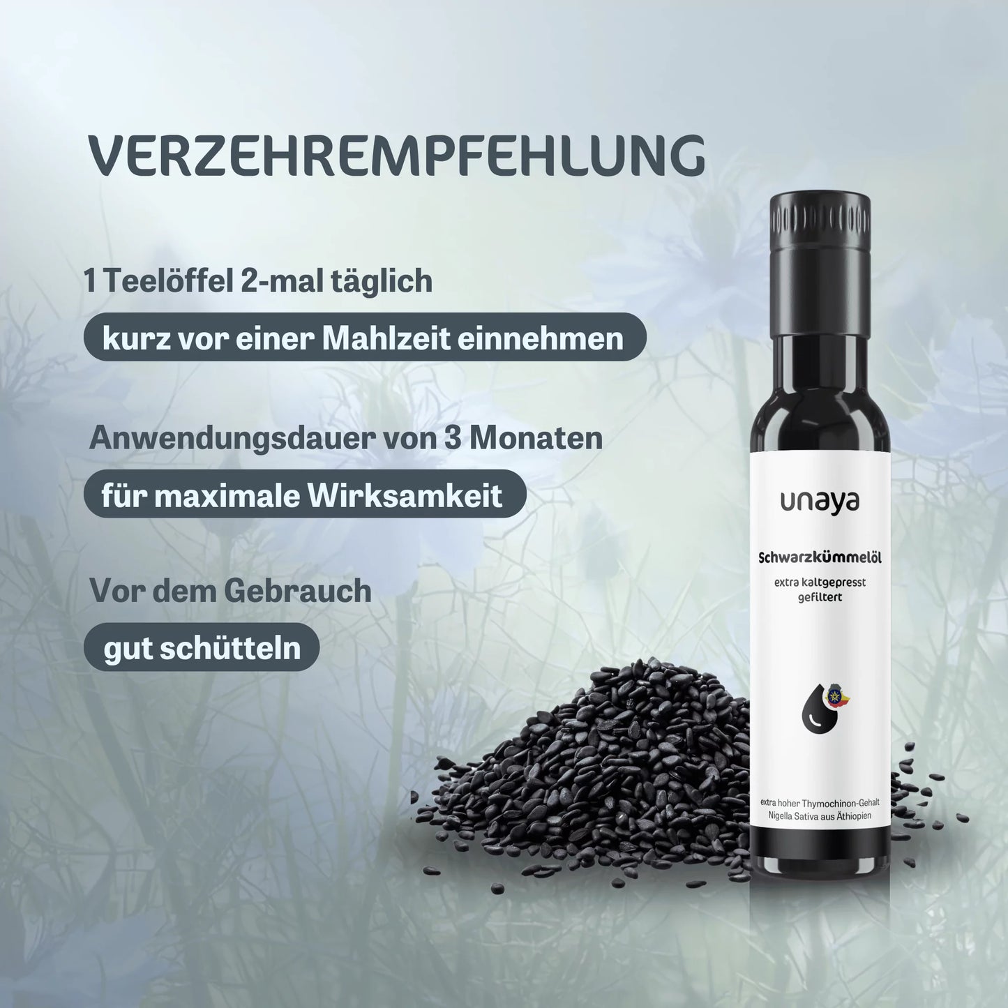Schwarzkümmelöl, gefiltert (extra stark)